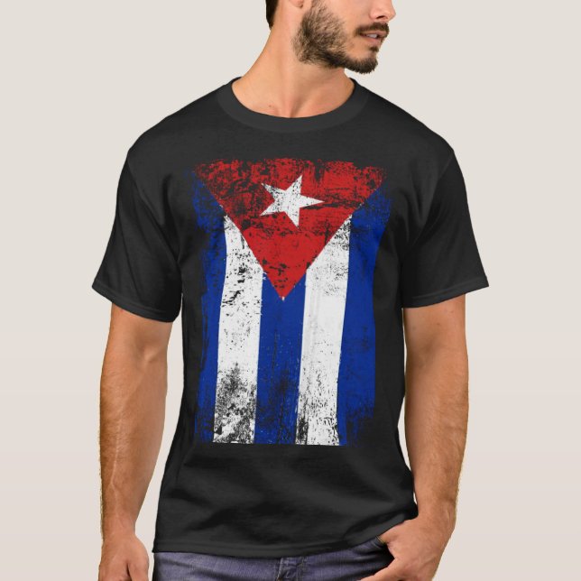Camiseta Bandera Cubana Revolución del Orgullo Cubano (Anverso)