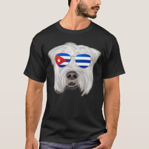 Camiseta Bandera Cubana Rueda Recubierta Blanda Perro Terri