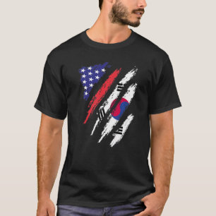 Camiseta Bandera cultivada americana de Corea del Sur USA M