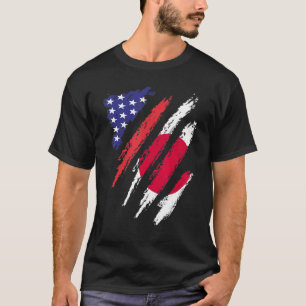 Camiseta Bandera cultivada americana japonesa USA Mes del p