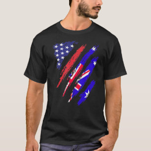 Camiseta Bandera cultivada australiana estadounidense Patri