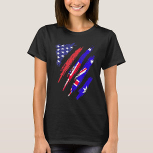 Camiseta Bandera cultivada australiano americano USA Patrio