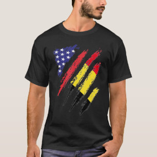 Camiseta Bandera cultivada de Bélgica Estados Unidos Patrim