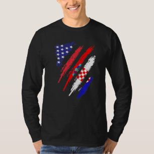 Camiseta Bandera cultivada de Croacia Patrimonio Patriótico