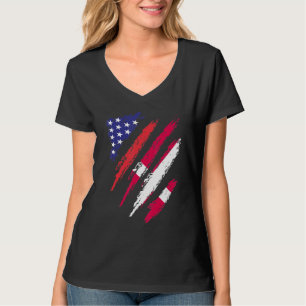 Camiseta Bandera cultivada de Dinamarca Estados Unidos Patr