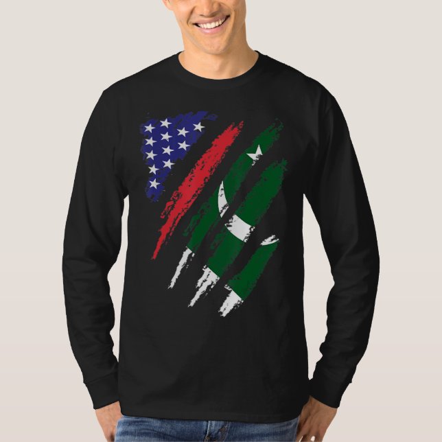 Camiseta Bandera cultivada de Pakistán Patrimonio de la Hum (Anverso)