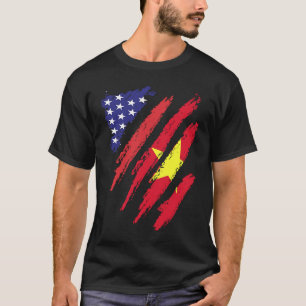 Camiseta Bandera cultivada de Vietnam Estados Unidos Patrim