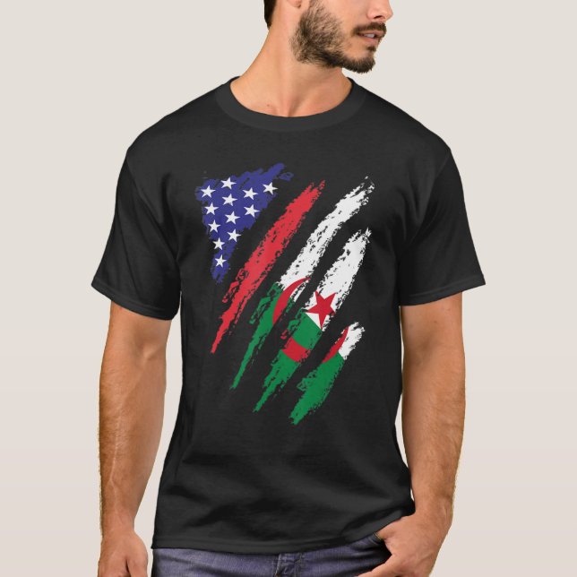 Camiseta Bandera cultivada estadounidense Argelia Patrimoni (Anverso)