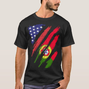 Camiseta Bandera cultivada estadounidense de Portugal Patri