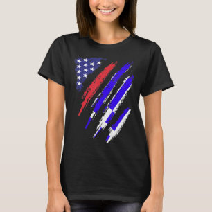 Camiseta Bandera cultivada estadounidense Grecia Patrimonio
