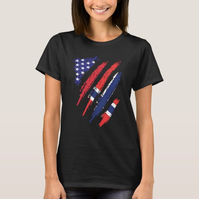 Camiseta Bandera cultivada noruega Estados Unidos Patrimoni (Anverso)