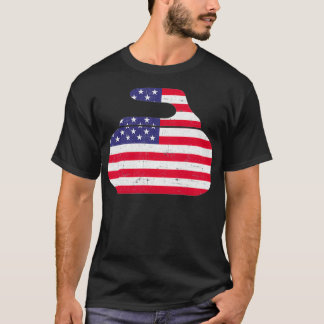 Camiseta Bandera curvadora americana curvando 3
