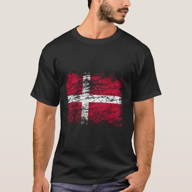 Camiseta Bandera danesa danesa Dansk Danmark Copenhagen Aar (Anverso)