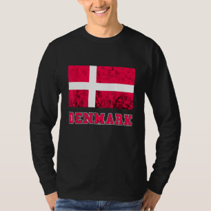 Camiseta Bandera danesa Dannebrog Retro Orgullo Danés Ro