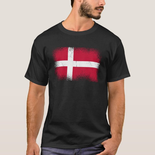 Camiseta Bandera danesa Dinamarca (Anverso)