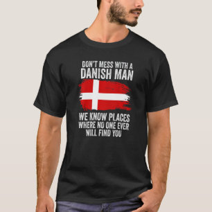 Camiseta Bandera danesa para hombres Dinamarca