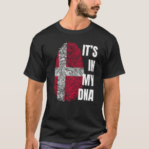 Camiseta Bandera danesa Viking Dna Fingprint Dinamarca