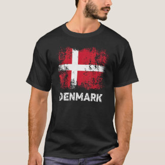 Camiseta Bandera danesa vintage bandera patriótica bandera