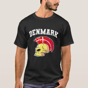 Camiseta Bandera Danmark Mohawk Skull Equipo nacional de Di