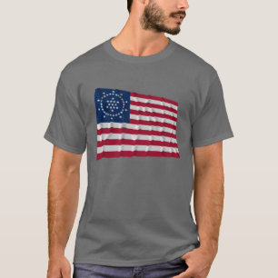 Camiseta bandera de 48 estrellas, bandera de la paz de