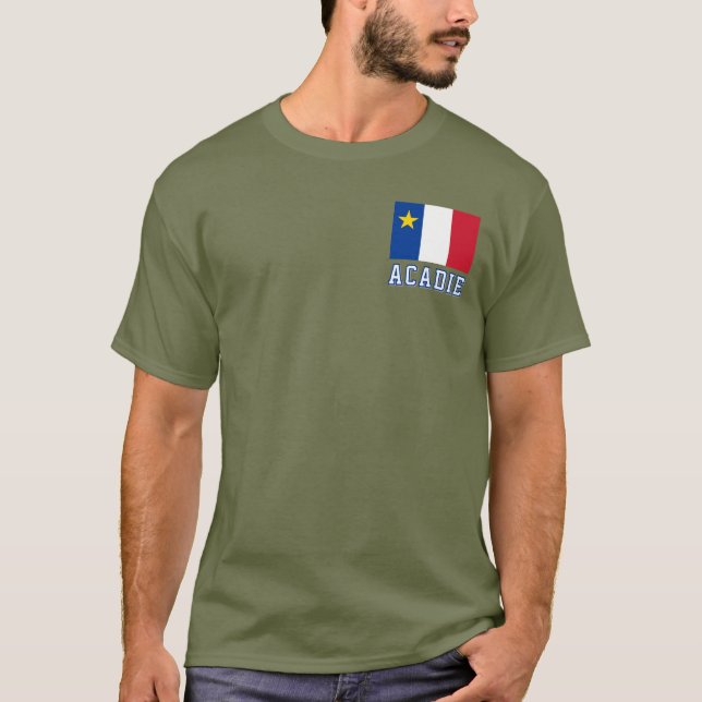 Camiseta Bandera de Acadia (Anverso)