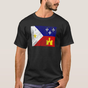 Camiseta Bandera de Acadiana País de Luisiana Cajun