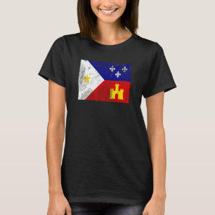 Camiseta Bandera de Acadiana País de Luisiana Cajun