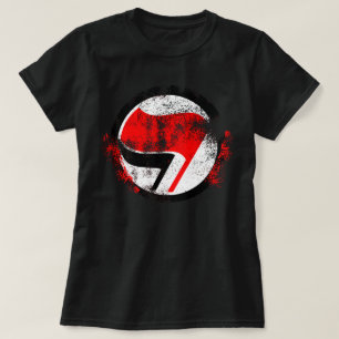 Camiseta Bandera de acción antifascista angustiada