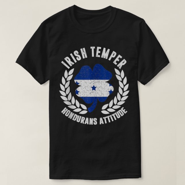 Camiseta Bandera de Actitud de irlandeses de Temper Hondure (Diseño del anverso)