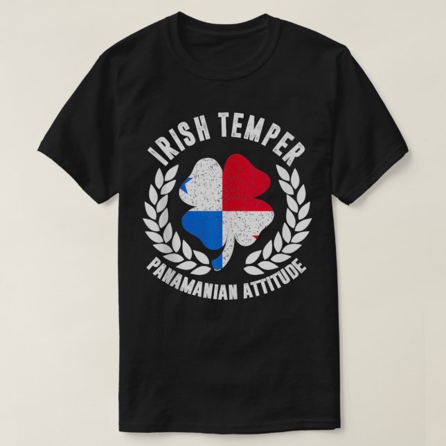 Camiseta Bandera de Actitud irlandesa Temper panameña St Pa (Diseño del anverso)