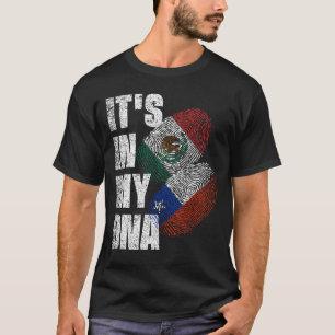 Camiseta Bandera De ADN Chilena Y Mexicana Mezcla Herencia