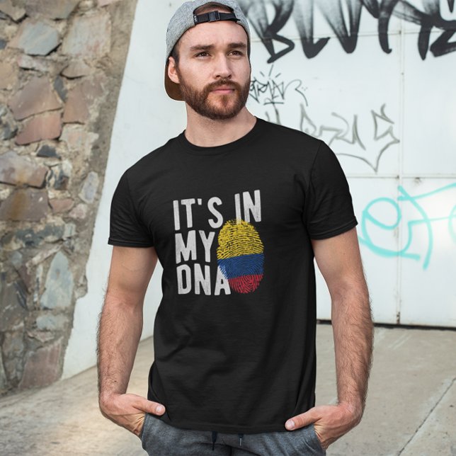 Camiseta Bandera de ADN de Colombia (colombia flag dna t shirt)