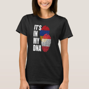 Camiseta Bandera de ADN de herencia mixta austriaca y armen
