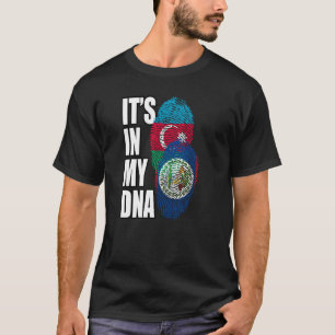 Camiseta Bandera de ADN de herencia mixta beliceña y azerba