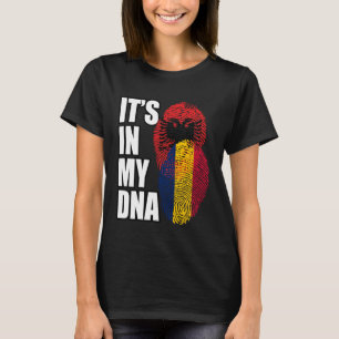 Camiseta Bandera de ADN de herencia mixta chadiana y albane