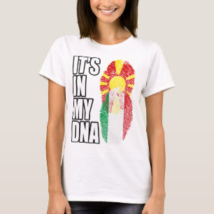 Camiseta Bandera De ADN De La Mezcla De Patrimonio Macedoni