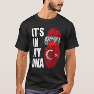 Camiseta Bandera De ADN Del Patrimonio Combinado Turco E Ir