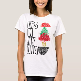 Camiseta Bandera De ADN Del Patrimonio Libanés Y Egipcio Me