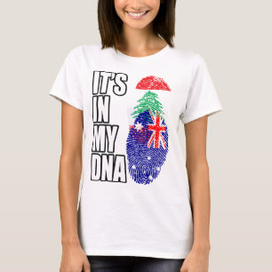 Camiseta Bandera De ADN Del Patrimonio Mezcla Libanés Y Aus
