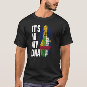 Camiseta Bandera De ADN Mezcla De Barbados Y África Central