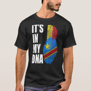 Camiseta Bandera de ADN mixta democrática congolesa y belga