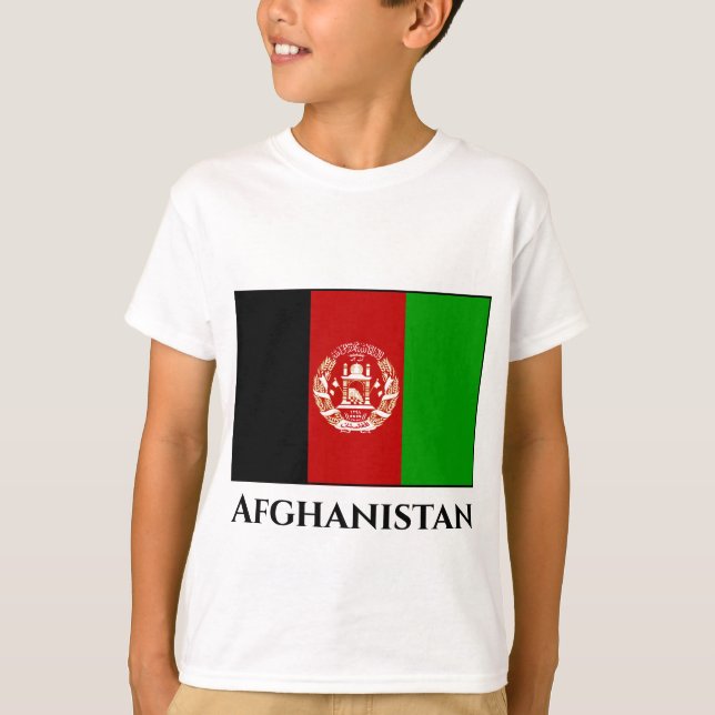 Camiseta Bandera de Afganistán (Anverso)