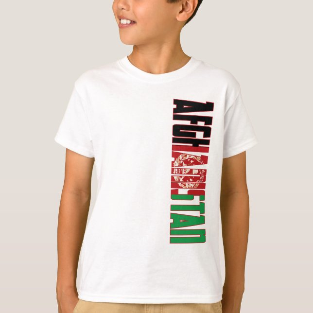 Camiseta Bandera de Afganistán (Anverso)