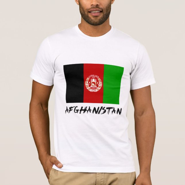 Camiseta Bandera de Afganistán (Anverso)