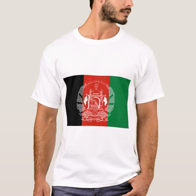 Camiseta Bandera de Afganistán (Anverso)