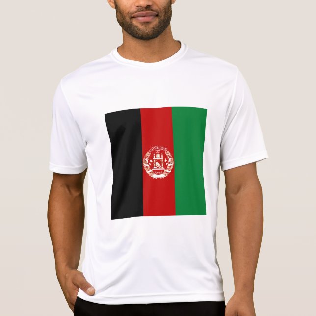 Camiseta Bandera de Afganistán (Anverso)