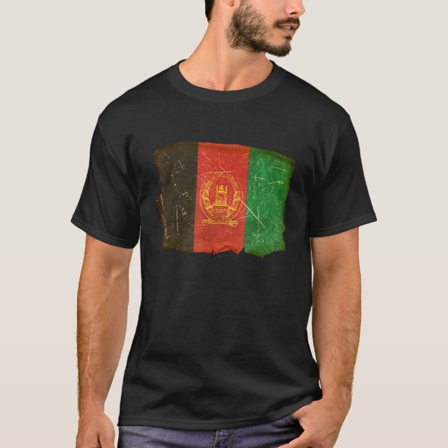 Camiseta Bandera de Afganistán (Anverso)
