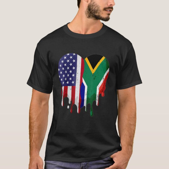 Camiseta Bandera de África del Mes de la Herencia Sudafrica (Anverso)