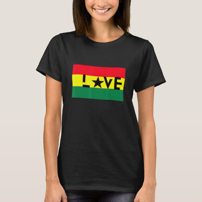 Camiseta Bandera de África Orgullosa Melanin African Ghana  (Anverso)