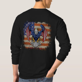 Camiseta "Bandera de águila estadounidense masculina larga 